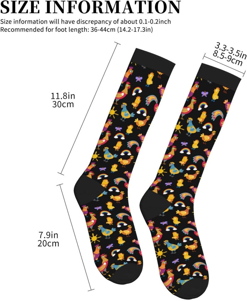 Figtihw Tie Dye Compression Socks Knee High Support Socks For Women Men Running Athletic Hiking - Image 5